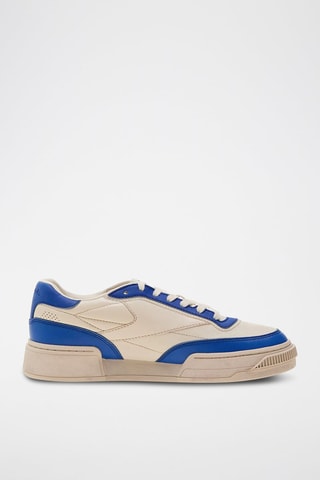 Zapatillas de piel Club LTD Vintage R - Blanco e índigo