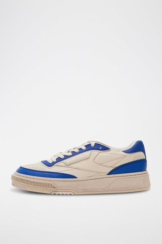 Zapatillas de piel Club LTD Vintage R - Blanco e índigo