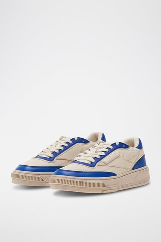 Zapatillas de piel Club LTD Vintage R - Blanco e índigo