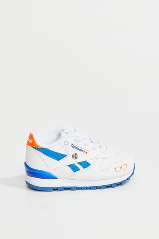 Zapatillas Classic Leather Step'N'Flash - Blanco y azul