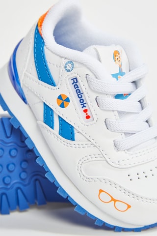 Zapatillas Classic Leather Step'N'Flash - Blanco y azul