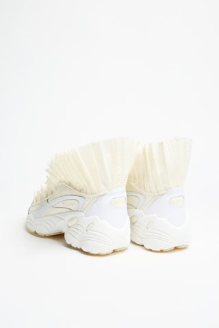 Zapatillas altas de piel DMX Ruffle - Crudo