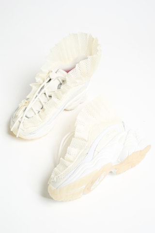 Zapatillas altas de piel DMX Ruffle - Crudo
