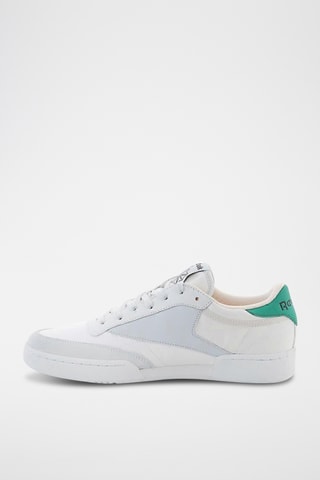Zapatillas de piel Club C - Blanco y gris claro