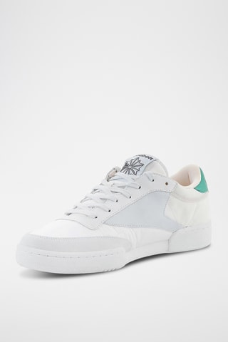 Zapatillas de piel Club C - Blanco y gris claro