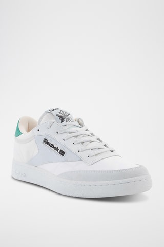 Zapatillas de piel Club C - Blanco y gris claro