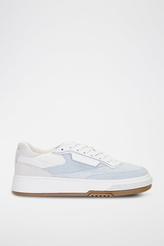 Zapatillas de piel Club LTD Vintage R - Blanco y azul