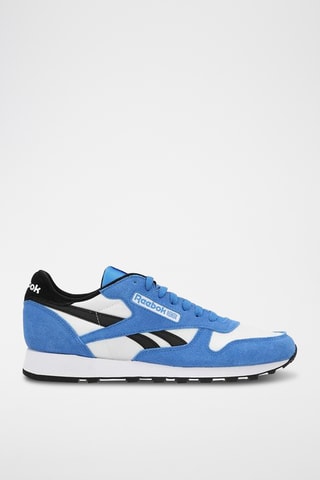 Zapatillas de piel Classic - Blanco y azul claro