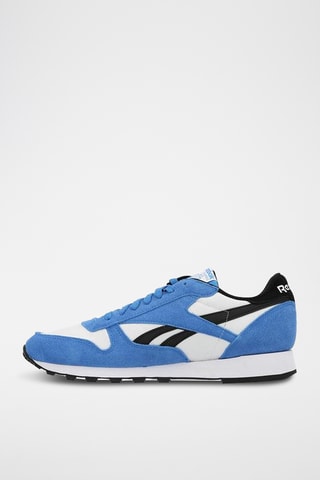 Zapatillas de piel Classic - Blanco y azul claro