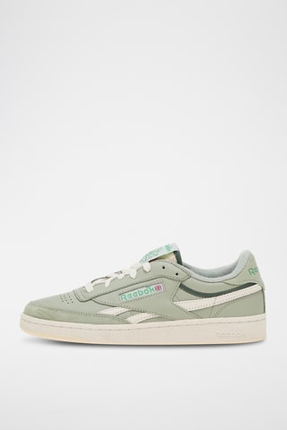Zapatillas de piel bovina nobuk Revenge vinta - Verde claro