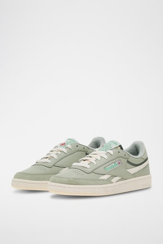 Zapatillas de piel bovina nobuk Revenge vinta - Verde claro