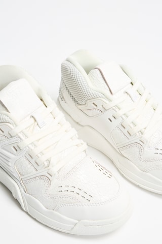Zapatillas altas de piel - Blanco
