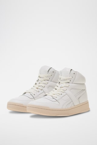 Zapatillas altas de piel - Blanco