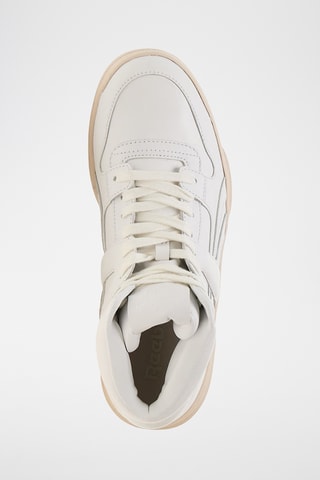 Zapatillas altas de piel - Blanco
