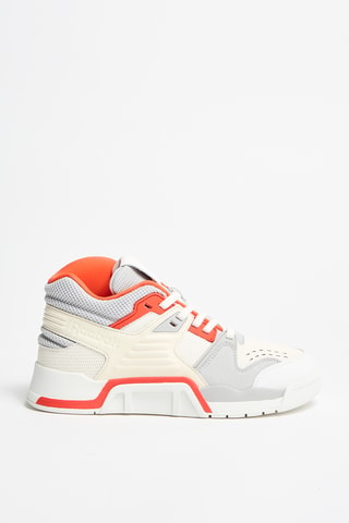 Zapatillas altas de piel CXT - Blanco y gris claro