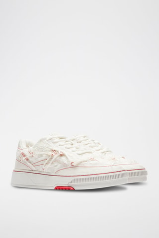 Zapatillas de nobuk Club C LTD - Blanco y rojo