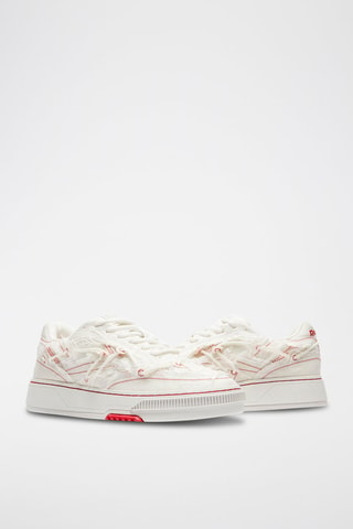 Zapatillas de nobuk Club C LTD - Blanco y rojo