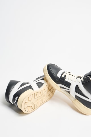 Zapatillas altas de piel - Negro y blanco