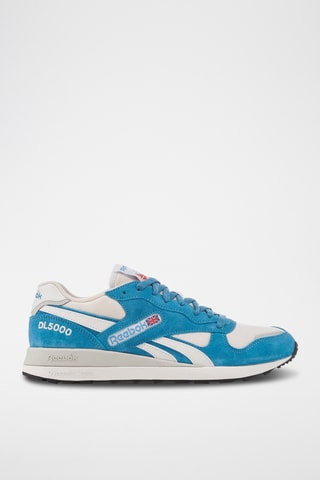 Zapatillas de nobuk DL5000 - Blanco y turquesa