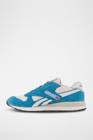 Zapatillas de nobuk DL5000 - Blanco y turquesa