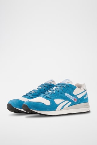 Zapatillas de nobuk DL5000 - Blanco y turquesa