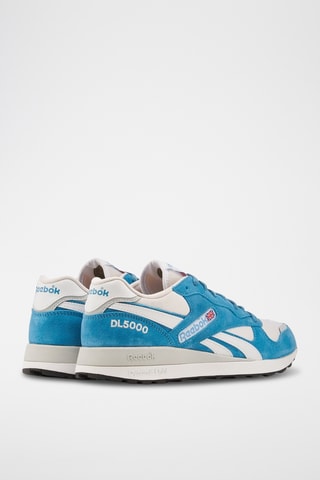 Zapatillas de nobuk DL5000 - Blanco y turquesa