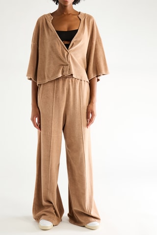 Pantalón wide leg - Beige