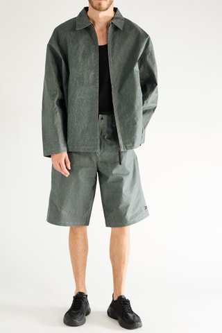 Chaqueta de lino - Verde
