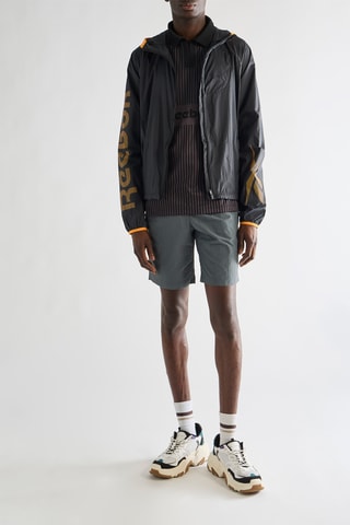 Chaqueta de running con capucha - Negro