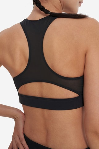 Sujetador deportivo de entrenamiento push-up Lux Racer - Negro