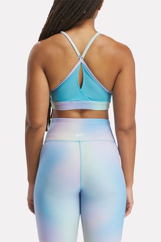 Sujetador deportivo de entrenamiento tie-dye Lux Strappy - Azul