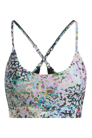 Sujetador deportivo Strappy - Rosa empolvado y turquesa