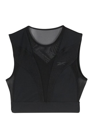 Crop top Butterfly - Negro