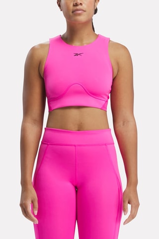Crop top de entrenamiento Lux Contour - Fucsia