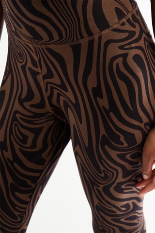 Leggings de tiro alto - Marrón