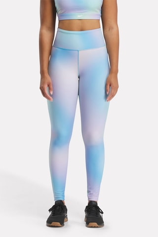 Leggings de tiro alto tie-dye Lux Bold - Azul