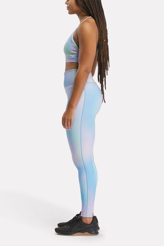 Leggings de tiro alto tie-dye Lux Bold - Azul