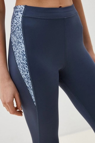Leggings de entrenamiento de tiro alto AOP - Azul grisáceo