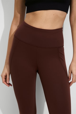 Leggings de deporte de tiro alto Lux - Marrón