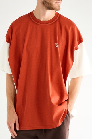 Camiseta oversize - Rojo teja