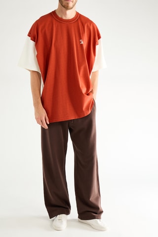 Camiseta oversize - Rojo teja