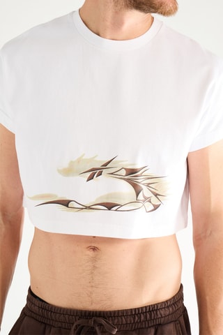 Camiseta cropped - Blanco