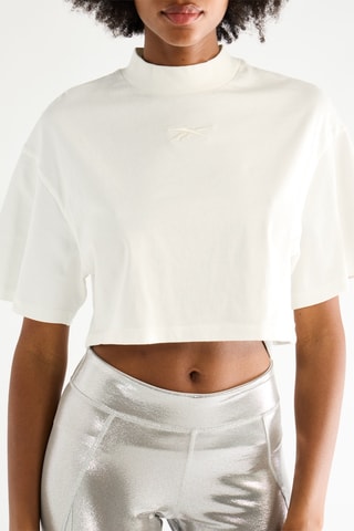 Camiseta cropped - Blanco