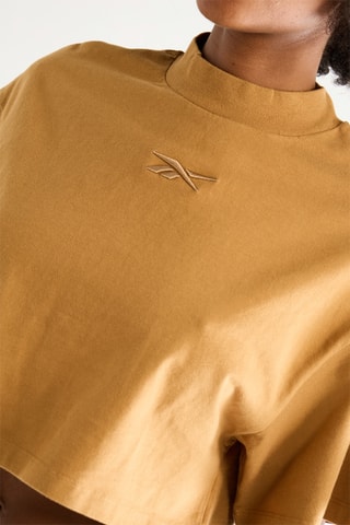 Camiseta cropped - Mostaza