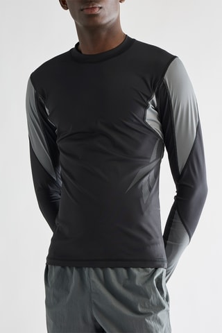 Camiseta de running - Negro y gris