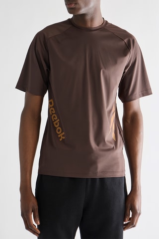 Camiseta de running - Marrón oscuro y mostaza