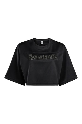 Camiseta cropped Team - Negro