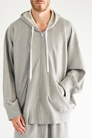 Sudadera con capucha - Gris claro jaspeado