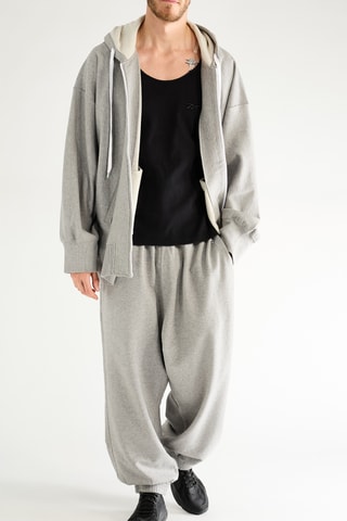 Sudadera con capucha - Gris claro jaspeado