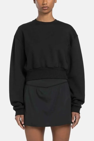 Sudadera corta polar Coverup - Negro